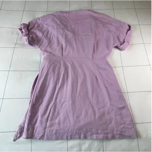 Petal & Pup Dress Lavender Purple Apex Wrap Linen Tie Dolman Sleeves - Picture 5 of 5